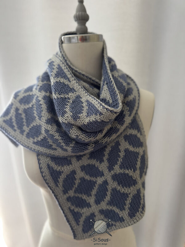 Double Knitting Schal "Mosaik der Stille"