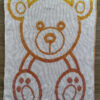 Double Knitting Decke mit Teddybär