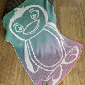 Double Knitting Decke Kleiner Pinguin